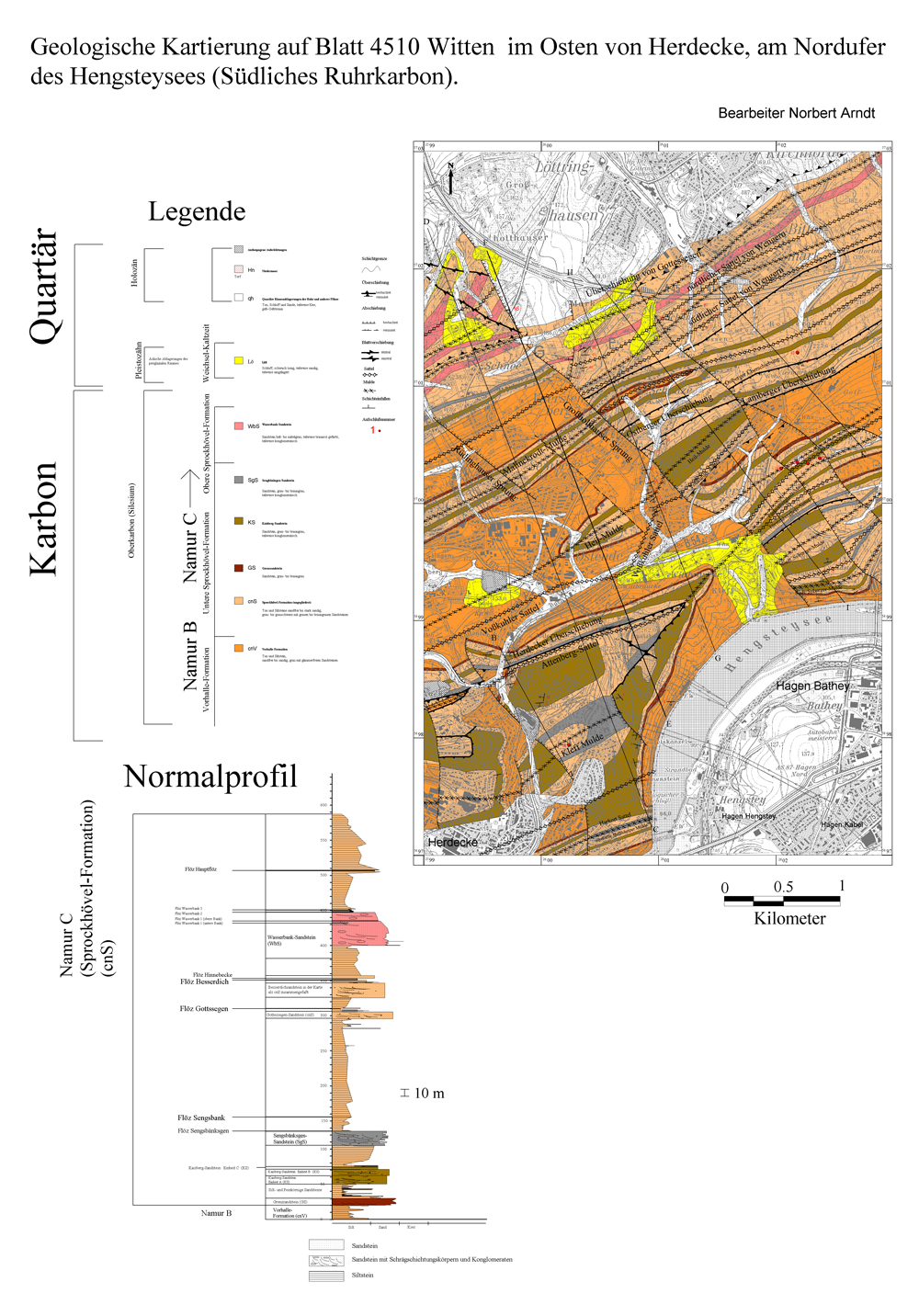 Geologische Karte von Herdecke